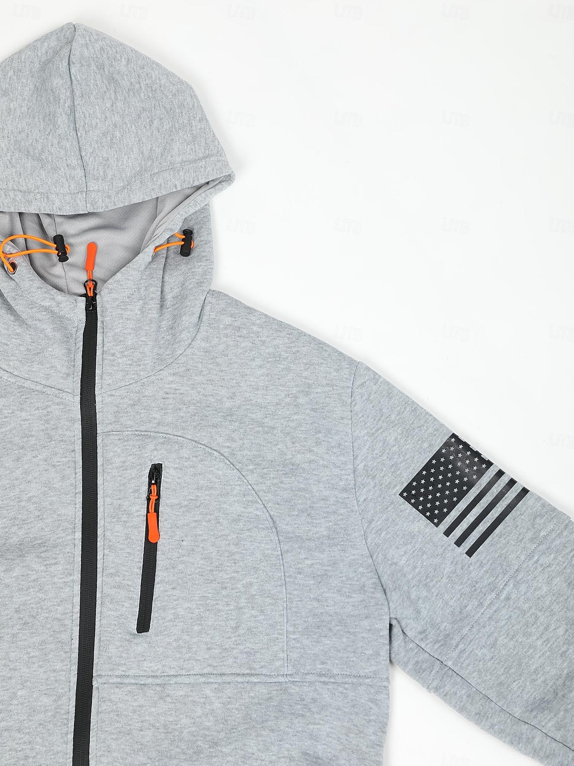 Men's American Flag Hoodie Jacket Zip Up Vacation Streetwear Fleece Hoodie-Comfort & Reliable