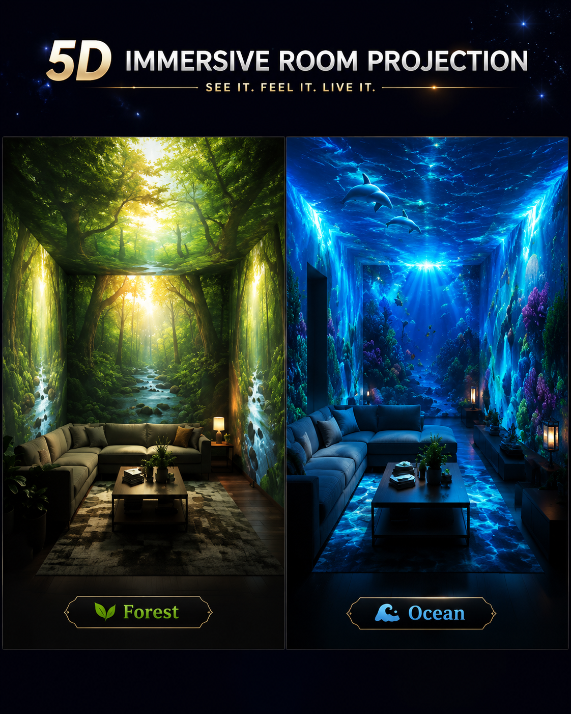 🌊Plug-and-Play HD Star Projecto