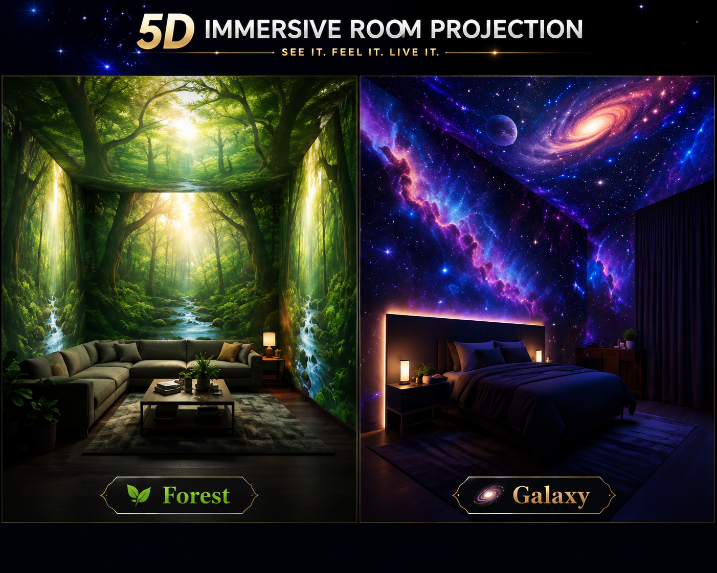 🌊Plug-and-Play HD Star Projecto