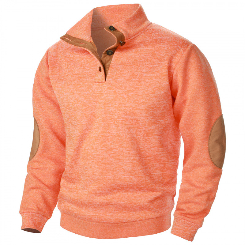 New Men's Stand Collar Joint Stitching Casual Jacquard Cardigan Sweater-Comfort & Reliable