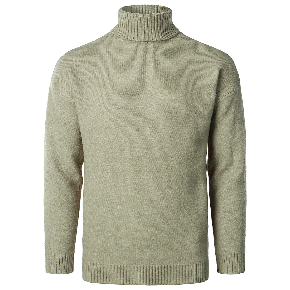Men's Solid Color High Collar Casual Loose Cashmere Sweater-Comfort & Reliable