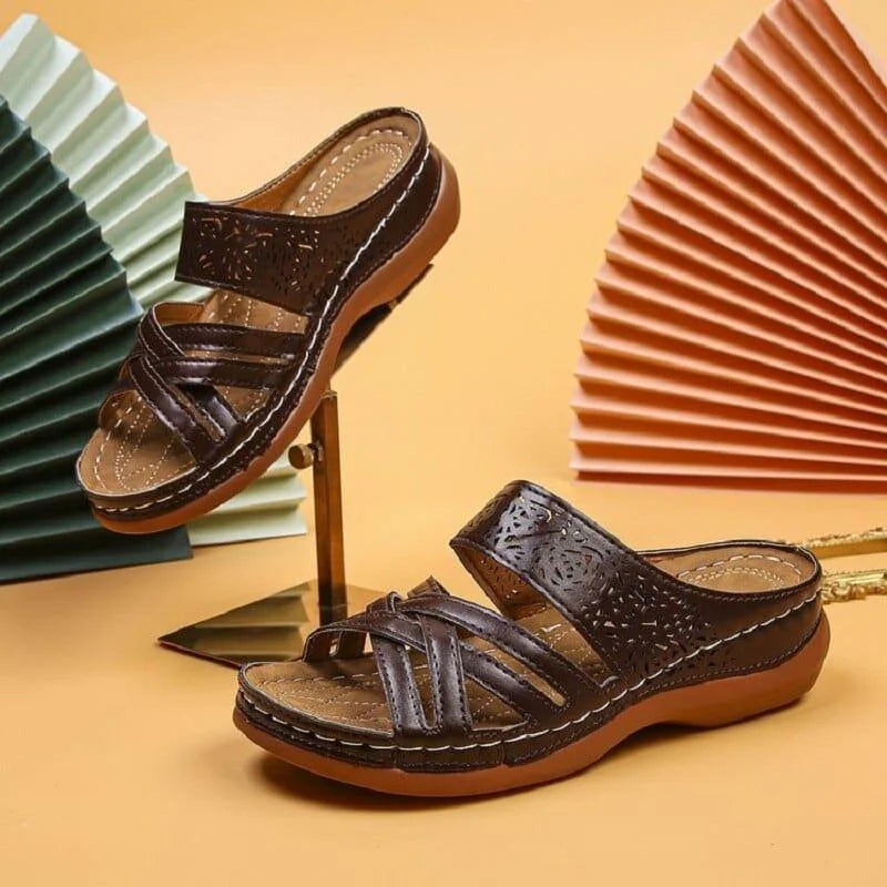Summer new bone orthopedic arch support leather sandals-Comfort & Reliable