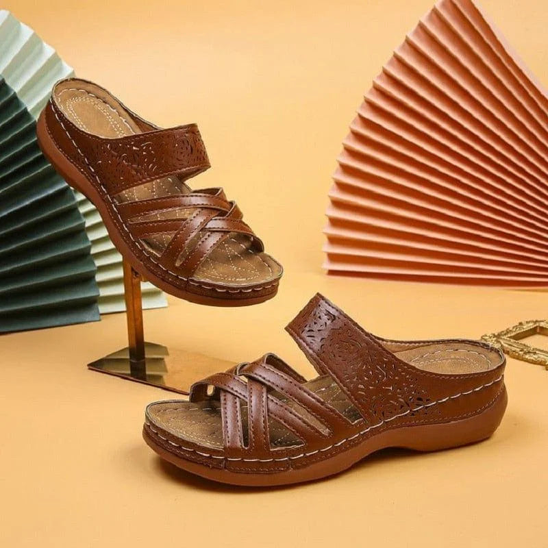 Summer new bone orthopedic arch support leather sandals-Comfort & Reliable