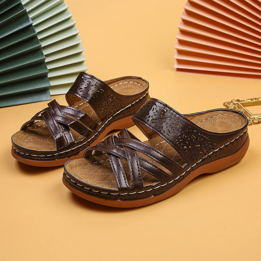 Summer new bone orthopedic arch support leather sandals-Comfort & Reliable