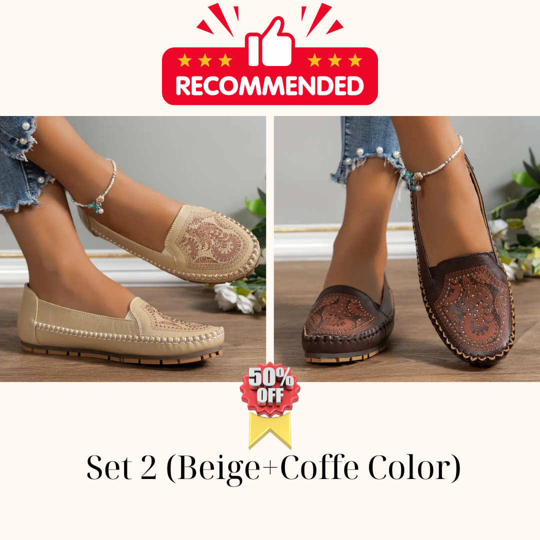 🔥Best Seller 60% OFF🔥Women's Leather Moccasins( Buy 2 Free Shipping )-Comfort & Reliable