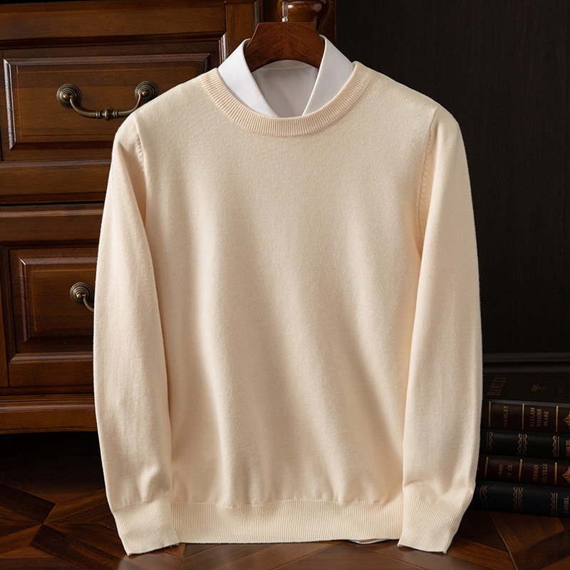 Men's Long Sleeve Cashmere Sweater-Comfort & Reliable