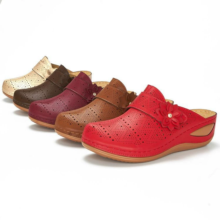 🔥Last Day Promotion 50% OFF - Women's Comfortable Non-Slip Floral Slope Heel Orthopedic Sandals-Comfort & Reliable