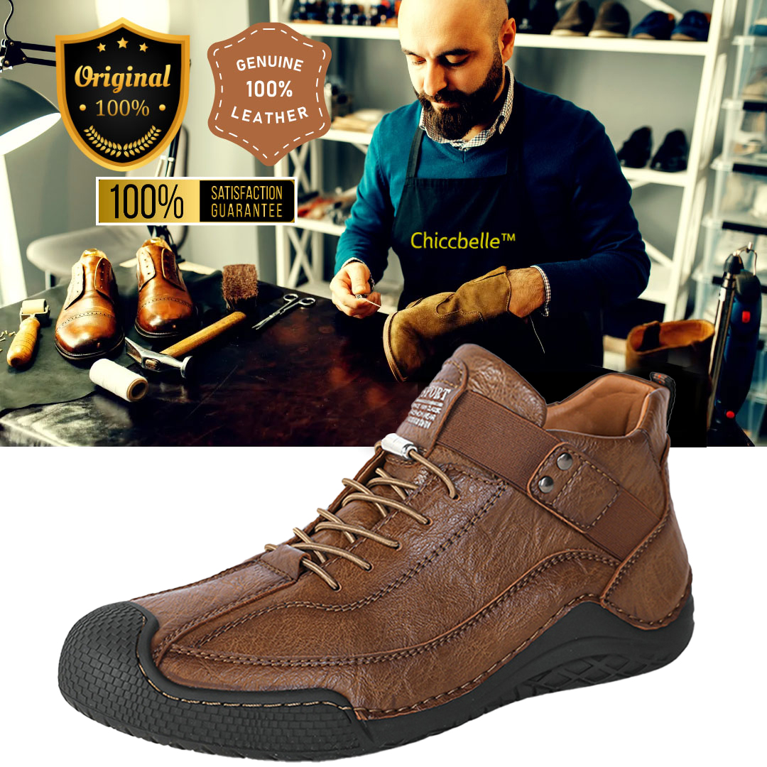 LAST DAY! 60% OFF 🔥⏱️ Christmas Sale ⏱️🔥 Men’s Hand-Stitched Non-Slip Casual Leather Boots | Stylish & Casual Men’s Footwear-Comfort & Reliable