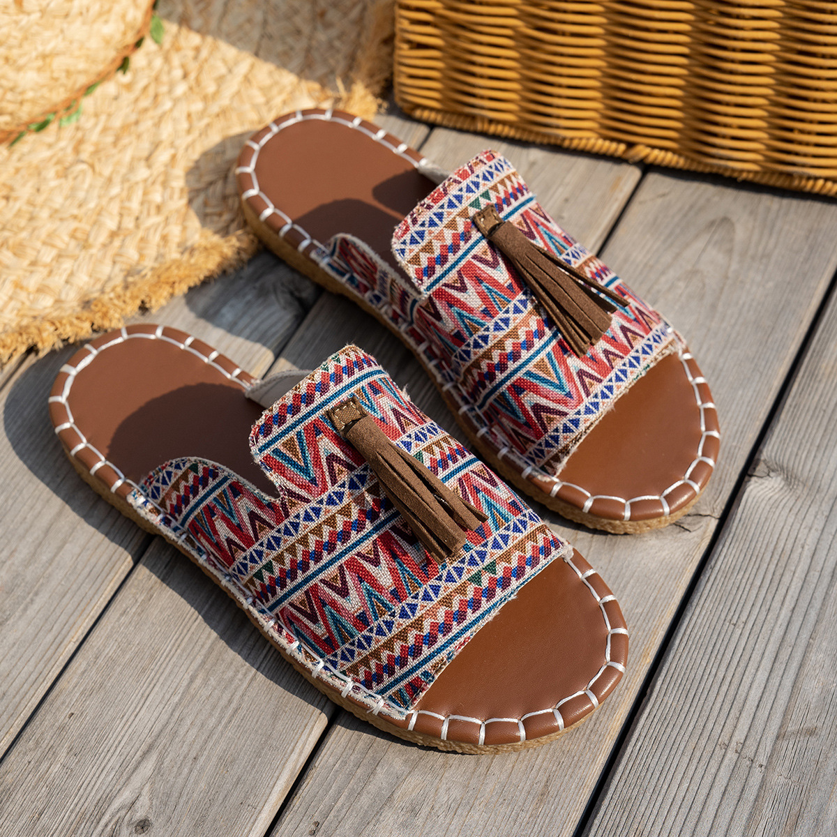 🔥Last Day Promotion 50% OFF - Women's Comfortable Tassel Flat Sandals-Comfort & Reliable