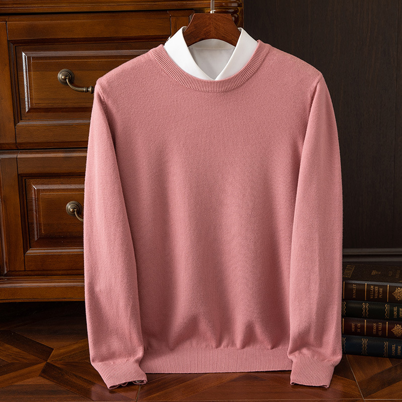 Men's Long Sleeve Cashmere Sweater-Comfort & Reliable