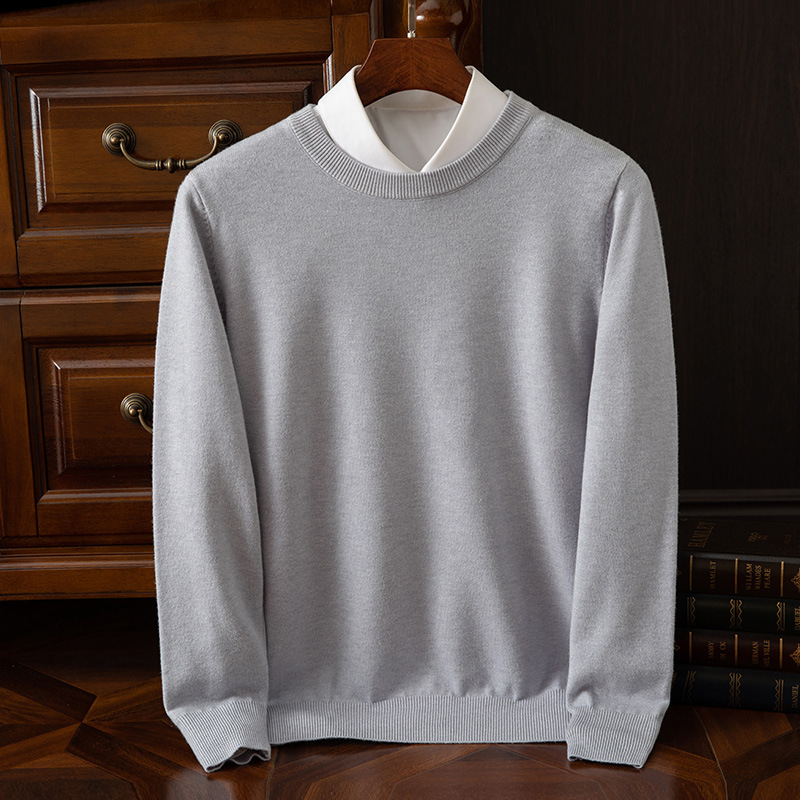 Men's Long Sleeve Cashmere Sweater-Comfort & Reliable