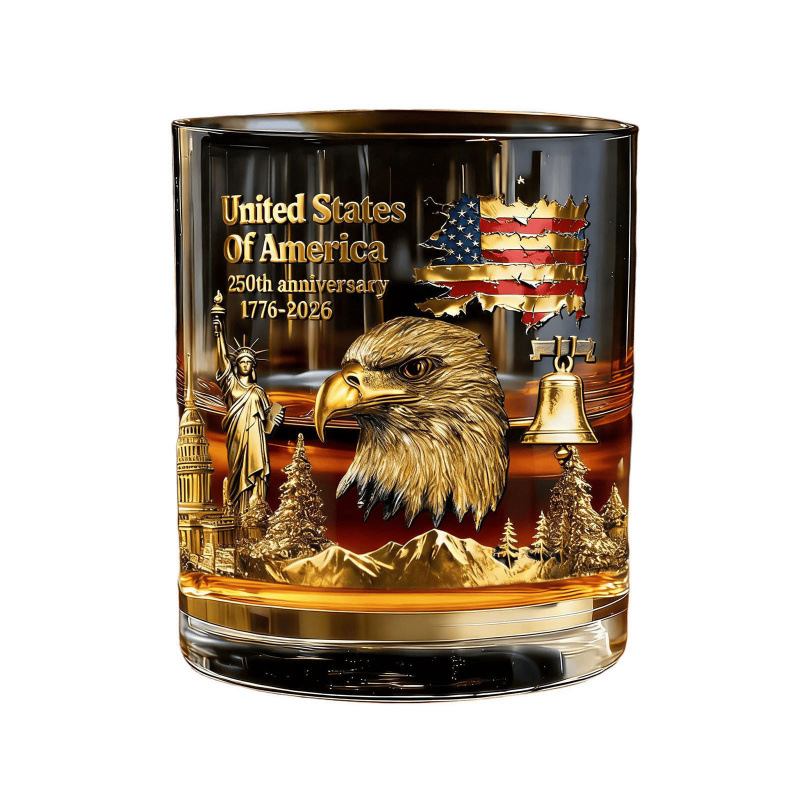 Limited Edition 2026 USA 250th Anniversary Commemorative Glass – 1776-2026 Heritage Edition