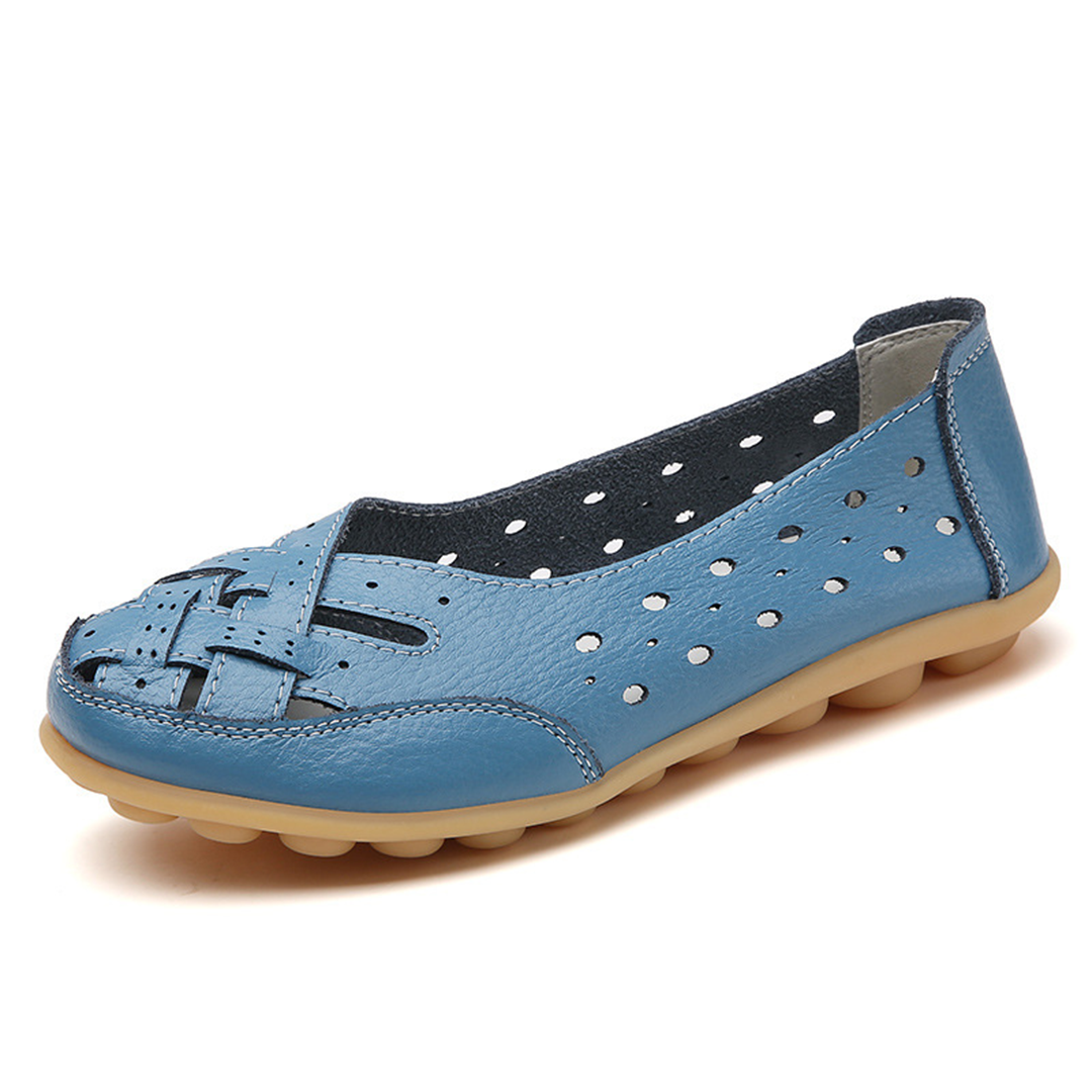 Women's Daily Breathable Wide Toe Box Slip-On Leather Orthopedic Shoes-Comfort & Reliable