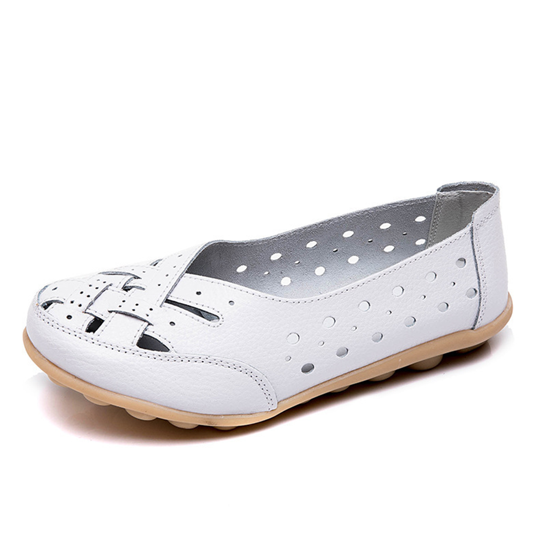 Women's Daily Breathable Wide Toe Box Slip-On Leather Orthopedic Shoes-Comfort & Reliable