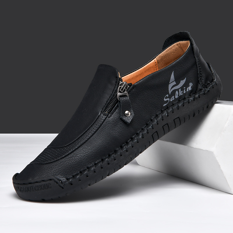 Last day 50% off 🔥⏱️Christmas sale⏱️🔥Men's genuine calfskin slip-on loafers-Comfort & Reliable