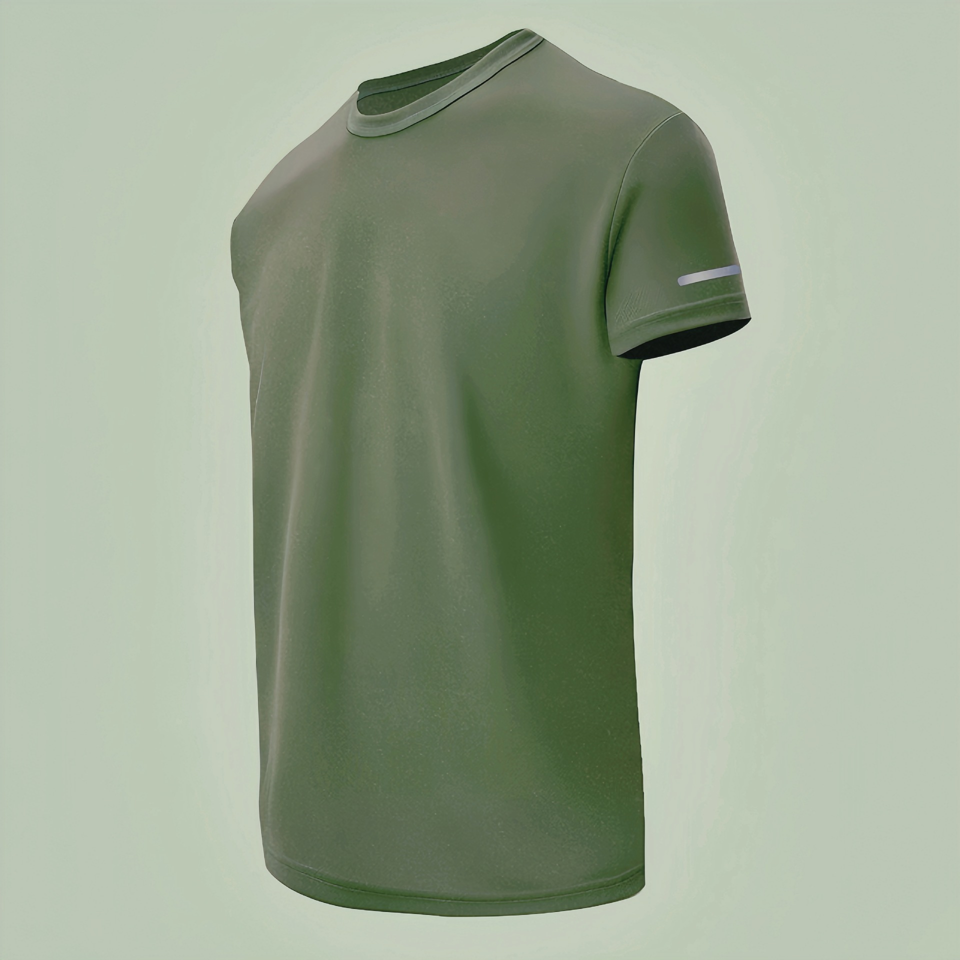 Men's Quick-Dry Sports T-Shirt with Reflective Strips, Moisture-Wicking-Comfort & Reliable