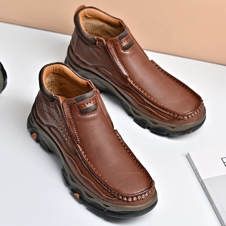 ⏰70% OFF Only today - 2025 Hot selling men's casual thick-soled non-slip orthopedic leather boots-Comfort & Reliable