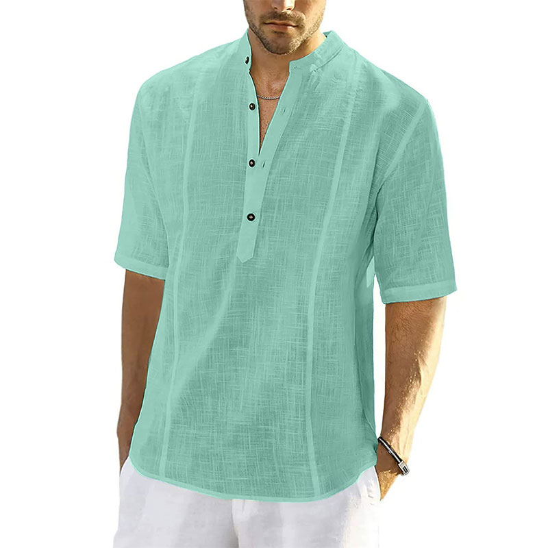 Premium Linen Comfortable Casual Short-Sleeve Shirts-Comfort & Reliable