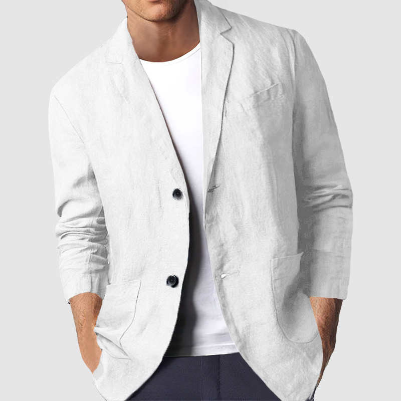 Gentleman's Casual Comfortable Cotton Linen Blazer-Comfort & Reliable