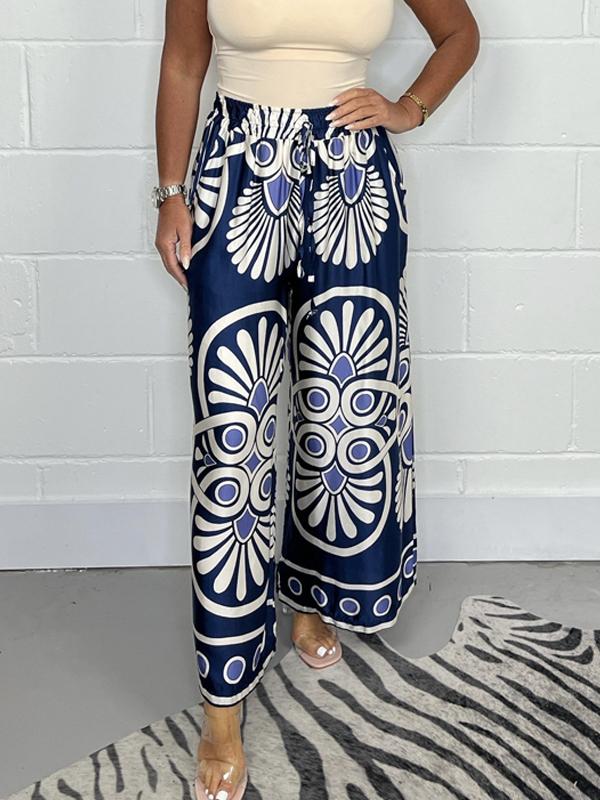 Printed satin track pants-Comfort & Reliable