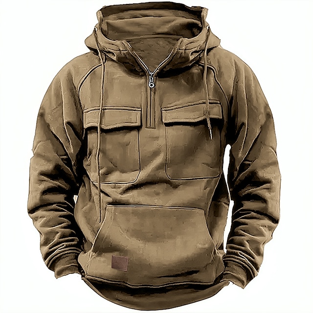 Men's Hoodie Quarter Zip Hoodie Tactical Hoodie-Comfort & Reliable
