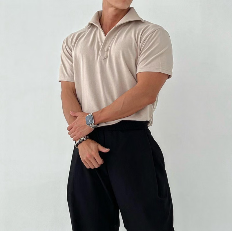 Gentlemans business Short Sleeve Fitness T Shirt-Comfort & Reliable