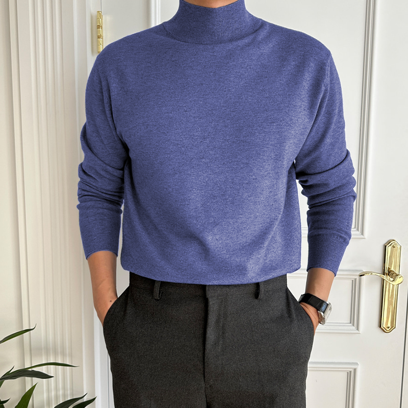 Men's Basic Bottom Cashmere Sweater (NEW)-Comfort & Reliable