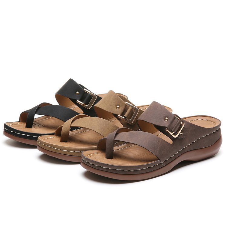Women's Arch Support Casual Leather Sandals-Comfort & Reliable
