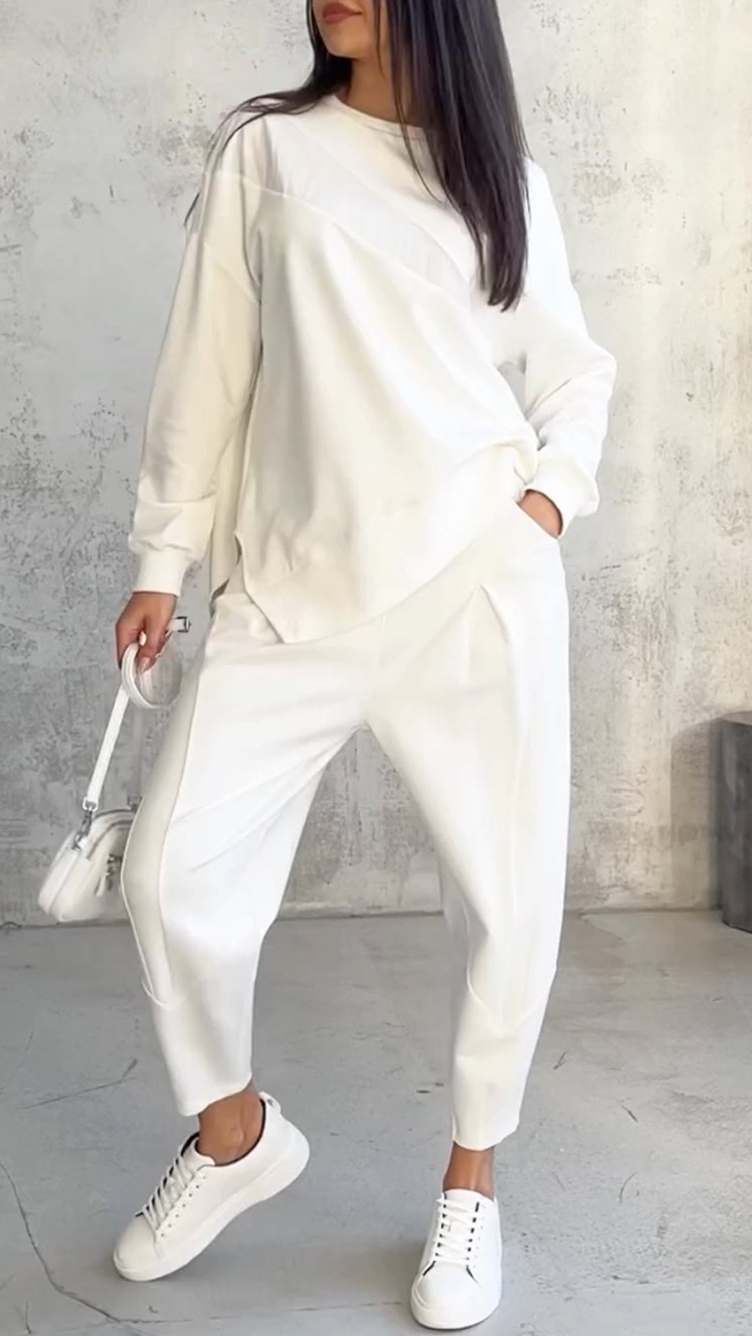 Casual Round Neck Long Sleeve Two Piece Suit-Comfort & Reliable