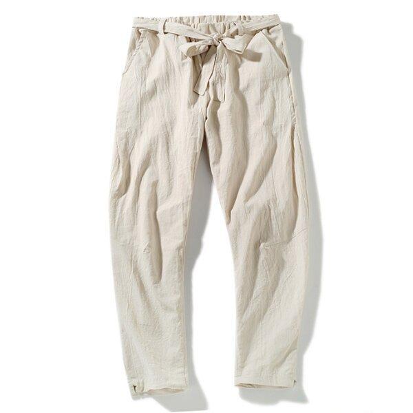 Men's casual linen beam pants-Comfort & Reliable
