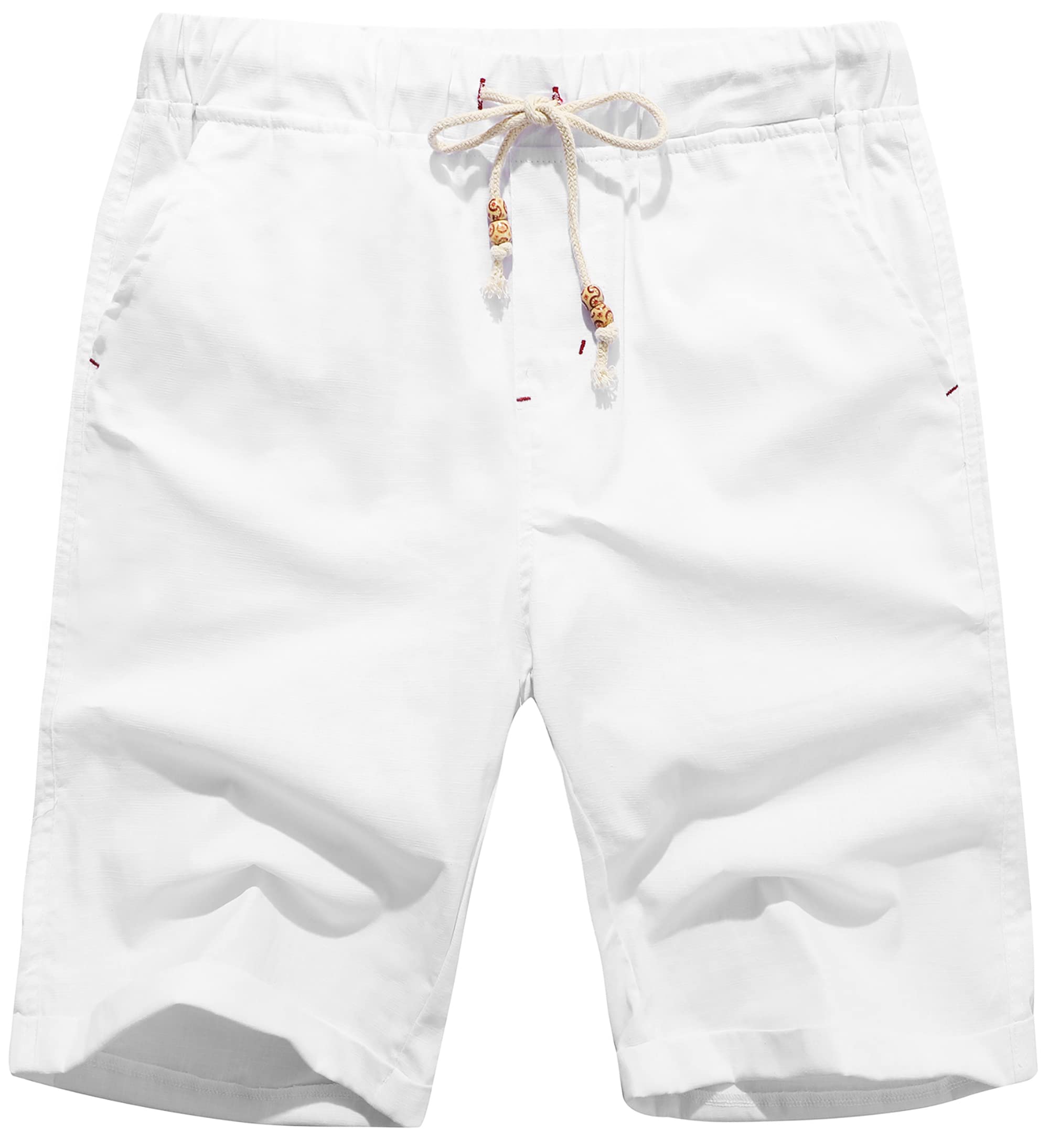 Men's Drawstring Linen Beach Shorts-Comfort & Reliable