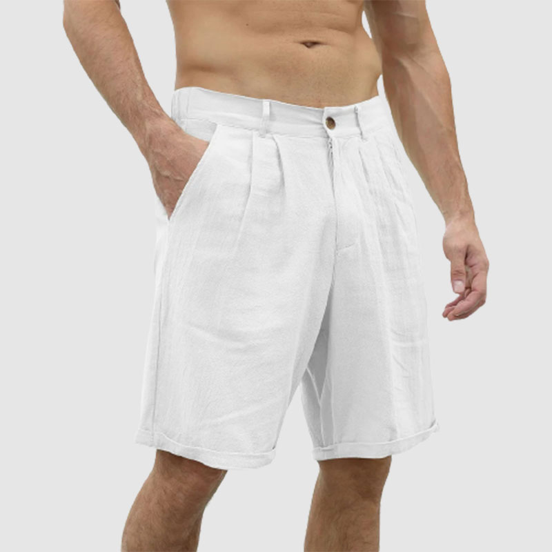 Men's Shorts Linen Shorts Summer Shorts Beach Shorts Pocket Plain Comfort Breathable Outdoor-Comfort & Reliable