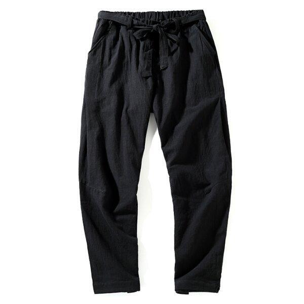 Men's casual linen beam pants-Comfort & Reliable