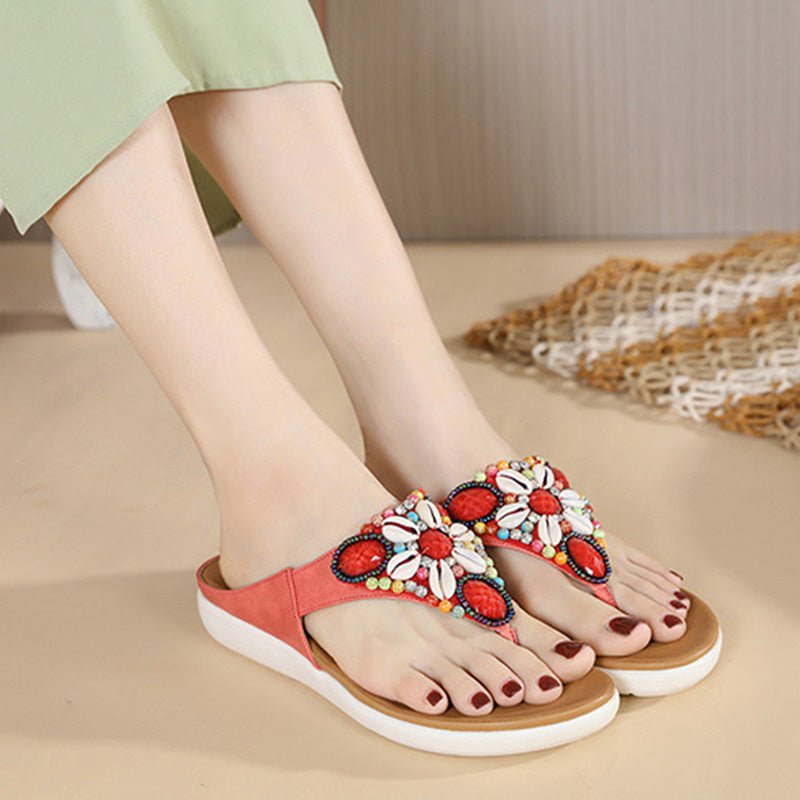 Women's Retro Non-slip Open Toe Flip Flops - SIKETU-Comfort & Reliable