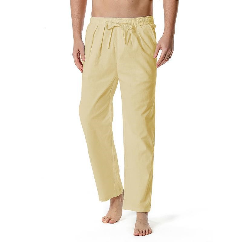 Men's cotton linen summer casual sports beach casual loose pants-Comfort & Reliable