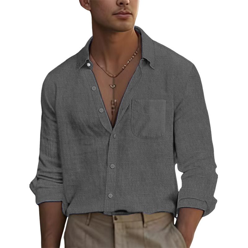 Men's Linen Casual Shirt-Comfort & Reliable