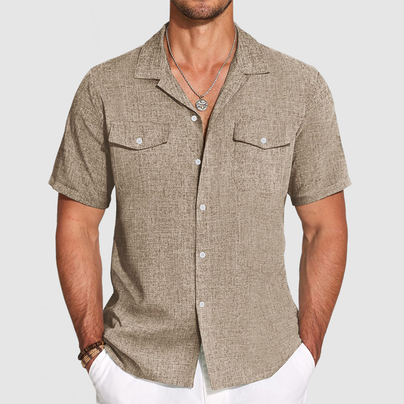 Men's Casual Cotton & Linen Vacation Style Shirt-Comfort & Reliable