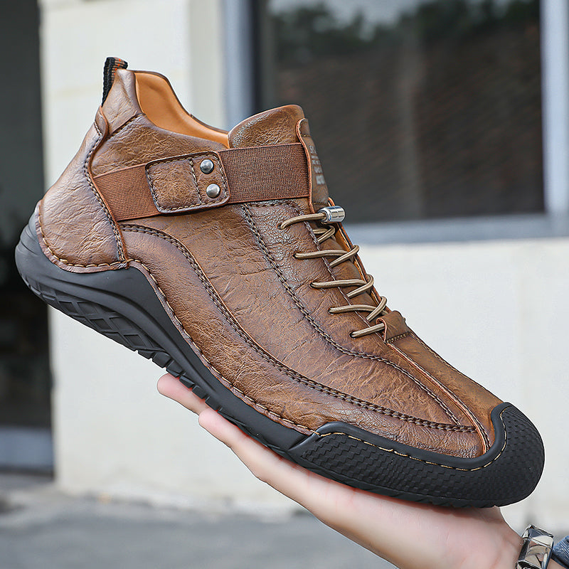 LAST DAY! 60% OFF 🔥⏱️ Christmas Sale ⏱️🔥 Men’s Hand-Stitched Non-Slip Casual Leather Boots | Stylish & Casual Men’s Footwear-Comfort & Reliable