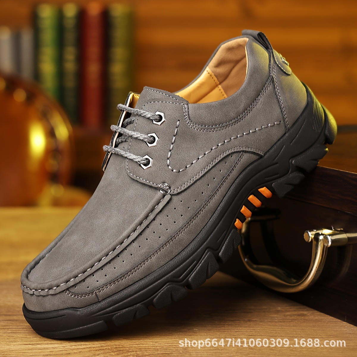 ⏰Promotion 70% OFF - 2024 Upgrade Men's Orthopedic Comfortable Casual Genuine Leather Slip On Loafers (Lace-up)-Comfort & Reliable