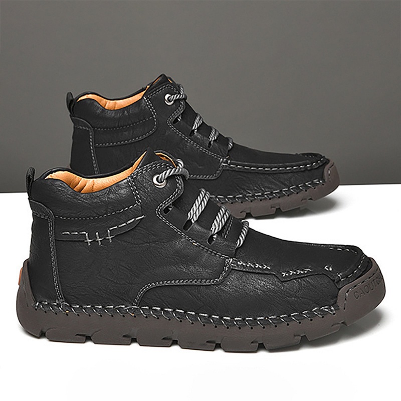 (🔥CLEARANCE SALE - 70% OFF)Men's Hand-Sewn Wear-Resistant Waterproof Cowhide Shoes-Comfort & Reliable