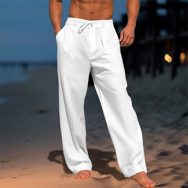 Men's Linen Beach Pants-Comfort & Reliable