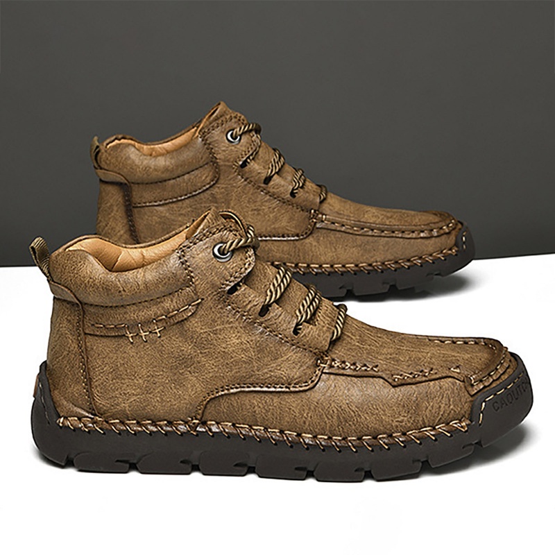 (🔥CLEARANCE SALE - 70% OFF)Men's Hand-Sewn Wear-Resistant Waterproof Cowhide Shoes-Comfort & Reliable