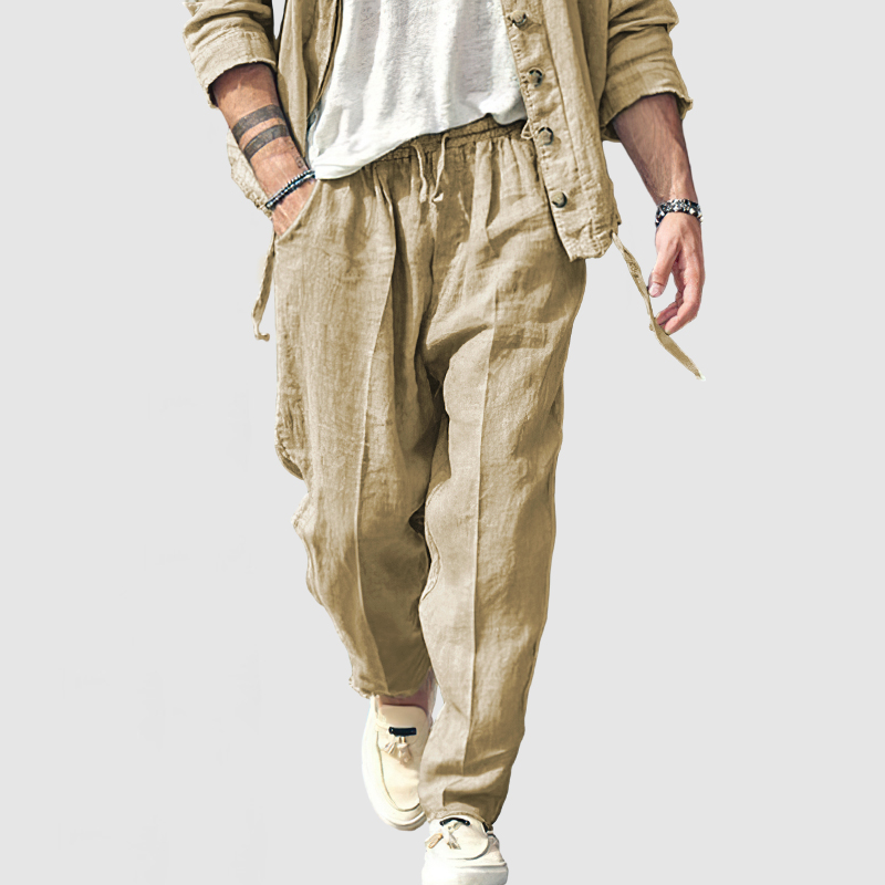 Men's Casual Everyday Cotton Linen Trousers-Comfort & Reliable
