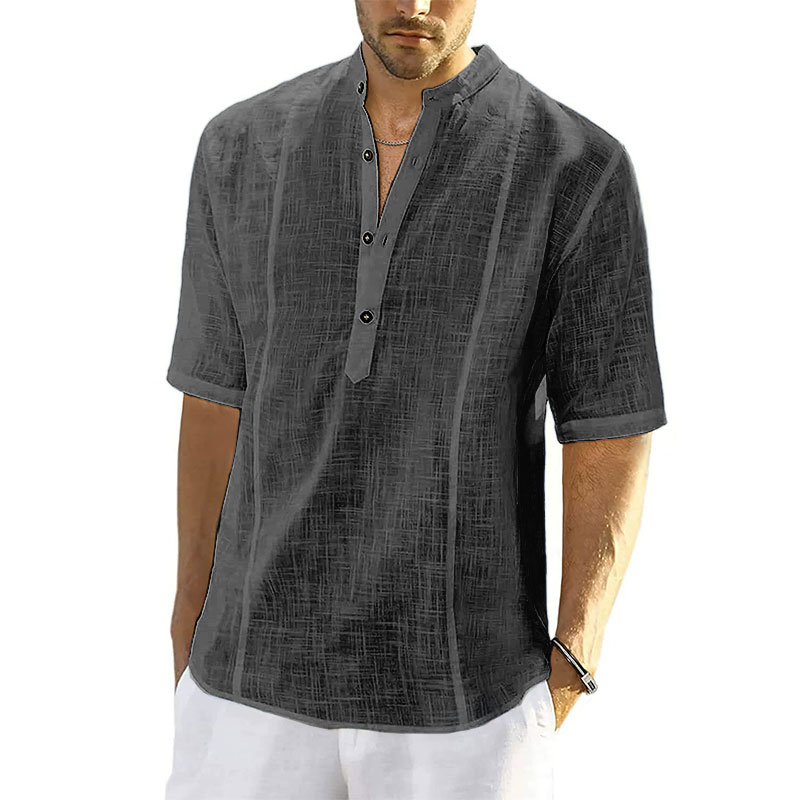 Premium Linen Comfortable Casual Short-Sleeve Shirts-Comfort & Reliable