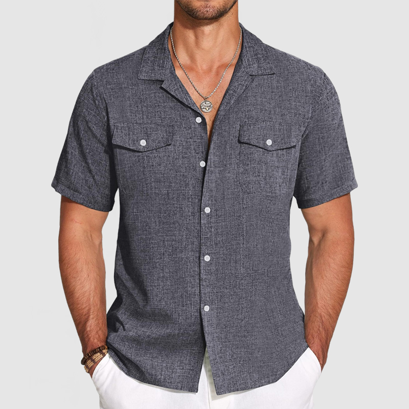 Men's Casual Cotton & Linen Vacation Style Shirt-Comfort & Reliable