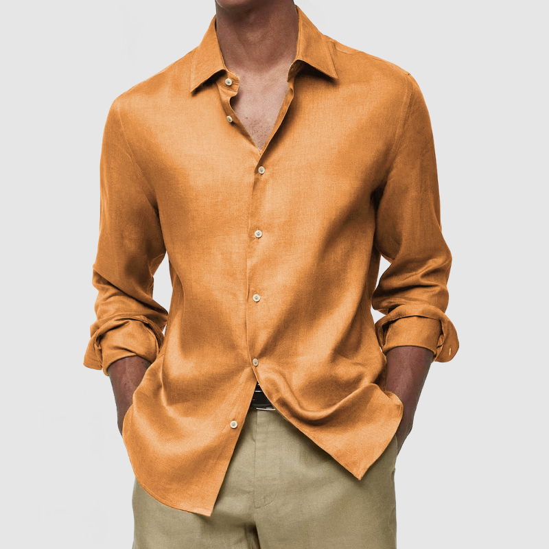 Gentleman's Casual Luxury Touch Cotton Linen Shirt-Comfort & Reliable