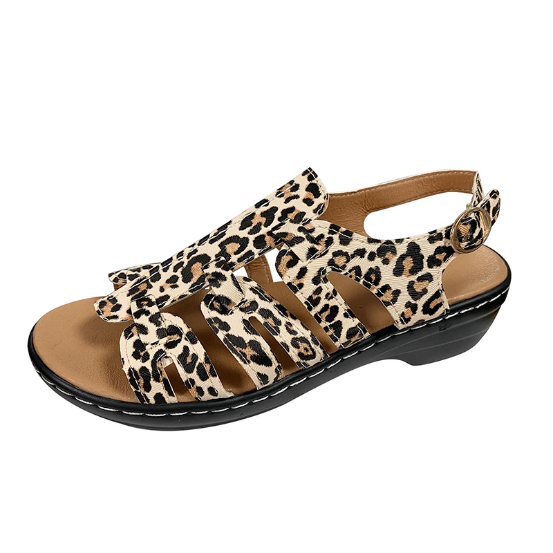 2025 Womens Comfortable Hollow Breathable Wedge Heel Buckle Sandals-Comfort & Reliable