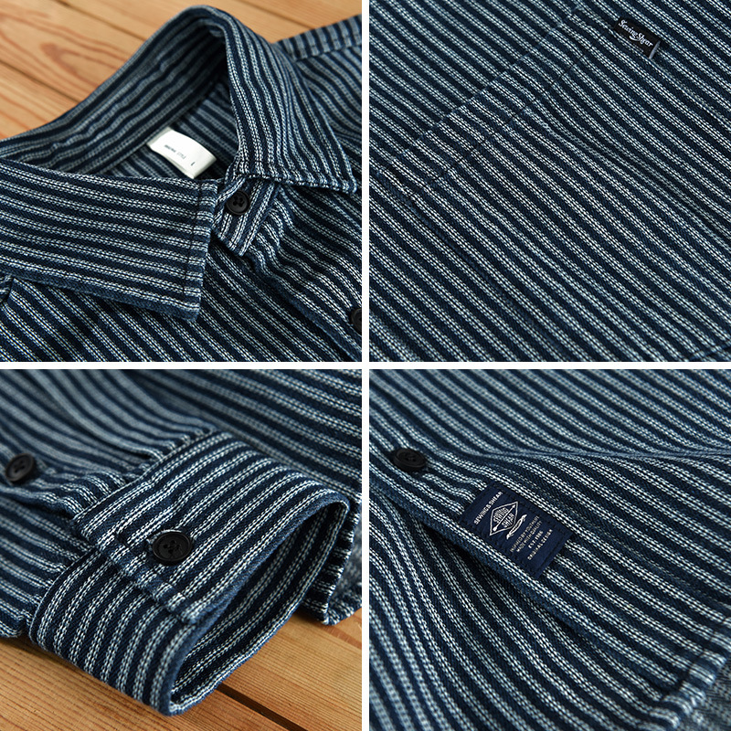Men's striped casual shirt-Comfort & Reliable