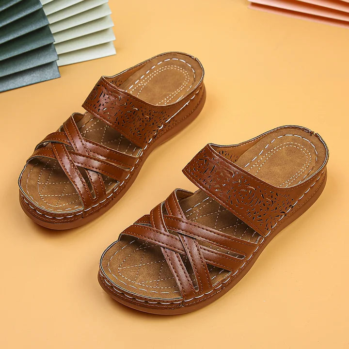 Summer new bone orthopedic arch support leather sandals-Comfort & Reliable