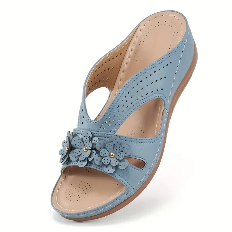 🔥Last Day Promotion 50% OFF - Women's Flowers Decor Arch Support Sandals-Comfort & Reliable